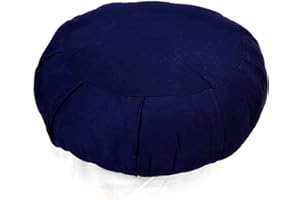 TORTUE DE JADE Coussin de yoga zafu en coton bio 33 x 16 cm