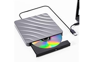 QDSYLQ Lettore CD DVD Esterno per PC: Masterizzatore DVD Esterno per PC Portatile per CD/DVD +/-RW, Lettore CD USB 3.0 Compatibile con Windows 11/10/8/7/XP/Vista, Linux, Mac OS, Computer Portatile, Macbook