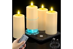 SoulBay LED-ljus för utomhusbruk Uppladdningsbara med timerfunktion, 4-pack för trädgård