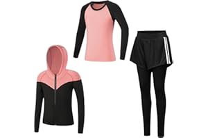Tancefair Kids Girls Tracksuit 2/3 pcs Outfit Girls Sweatsuit Sports Hoodie Jacket and Jogging Pants Sweatpants Activewear Set Age 3-14 Years (Please Choose One Size Smaller)