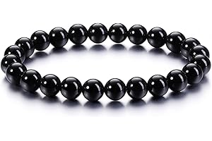 CrystalTears Healing Crystal Bracelet 8mm Natural Gemstone Bead Bracelets for Women Men Energy Quartz Crystal Stone Stretch Bracelet for Her Christmas Valentine's Gifts