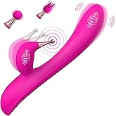 EATFEED G Punkt Vibration für Frauen, 2 in 1 Wiederaufladbarer Dildo Vibrator mit 10 Vibrationsmodi & 2 Ersatzkopf Silikon Fü