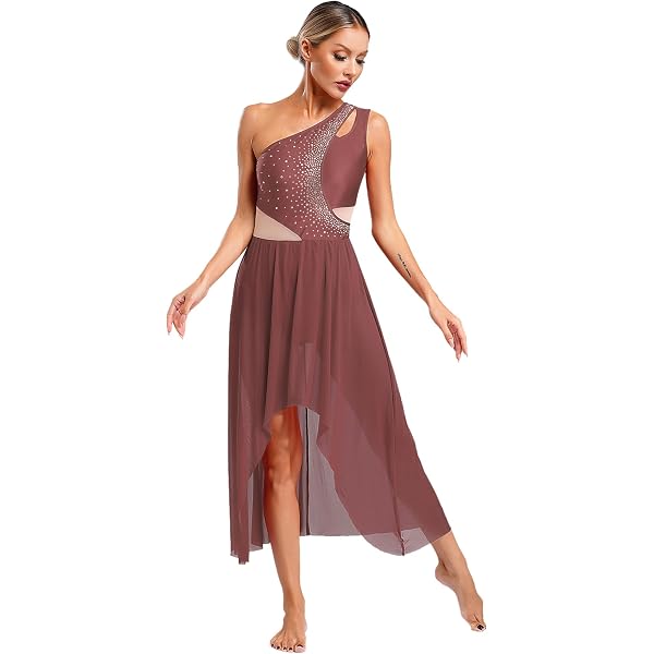 Robe De Danse Lyrique Tulle Sans Manches - Femme - Taille S à XXL - Brillants Et Fluide