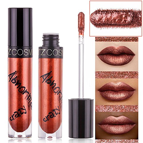 Lipglosse Lippenstift Set, VALUE MAKERS® Metallische Farben Matte Liquid Lipstick(Metallisches Korall-Rosa,Metallisches Flieder, Metallisches Kupfer / Rostrot) - 4
