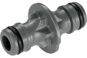 Gardena Kupplung: Verbindungsteil zur sicheren Schlauchverbindung, Verbindung zweier Schläuche zur Verlängerung, zum Übergang von 19 mm (3/4)- auf 13 mm (1/2)-Schläuche, verpackt (2931-20)