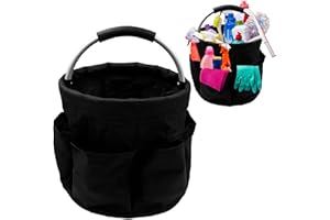 YHSKJCD Cleaning Caddy with Handle, 17L Foldable Cleaning Supplies Organizer, MultiPocket Large Cleaning Caddy Bag, Multifunctional Organiser for Home, Kitchen,Bathroom Professional Cleaning Supplies