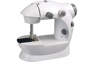 Sentik Mini 2 Speed Stitch Handheld Portable Sewing Machine 4 x Bobbins + Foot Pedal + Needle & Threader