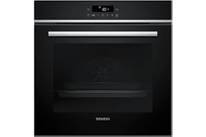 Siemens HB571ABS3 iQ300 Einbau-Backofen, 60 x 60 cm, LED-Touchbedienung, cookControl10, 3D-Heißluft, Umluftgrill, Schnellaufheizung, Pyrolyse, activeClean, Kindersicherung, Edelstahl