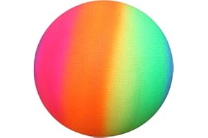 HOTMNTY Balón de PVC arco iris, para niños, de PVC, multicolor, arco iris, para interior y exterior, 1 unidad