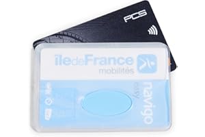 Idée pro mobilité® Étui de Protection Rigide pour Cartes (Format CB) - Fabriqué en France | Conçu pour Carte Navigo, Carte de Crédit, et Plus | Léger, Nacré, et 100% Végétal
