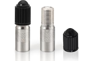 Aerzouser 2 Stück 27mm Ventilverlängerung Autoventil, Mit 2 Ventilkernabdeckungen，Ventilverlängerungen，Ventilverlängerung e Scooter,Autoventil Verlängerung, Geeignet für Autos, Motorräder, LKWs usw