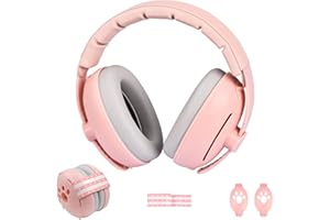 NathrBTV Cascos Bebe Antiruido Sueño Tranquilo de 0 a 48 Meses Auriculares Bebe Antiruido Prevenga Daños Auditivos y Mejore el Sueño Mientras Viaja Auriculares Bebe