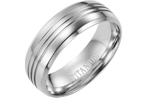 Willis Judd Mens Titanium Ring In Gift Box 8mm Wedding Band Ring for Men Engagement Ring Comfort Fit