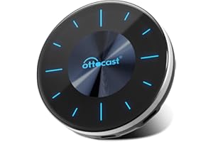 ‎OTTOCAST OTTOCAST P3 Bezprzewodowy Carplay Android Auto AI BOX PICASOU 3, OttoAIbox Wireless CarPlay Android Auto 8+128GB Adapter Bezprzewodowa obsługa Google Play, Youtube, Netfilx dla samochodów z CarPlay