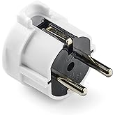 FAMATEL - Plug | Side Output | TT | 16A | 250V | 4.8mm | White