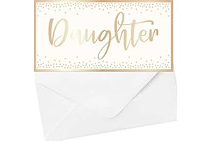 Widdle Gifts Birthday Money Wallet & Envelope - Cream/Gold - Daughter 4453