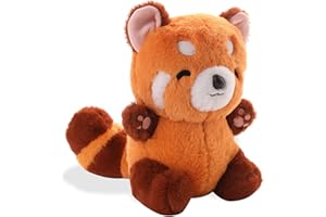ROPELOK Cute Red Panda Bear Plush Toy, 13.7"/35cm Kawaii Red Panda Stuffed Animal Plush, Red Panda Plush Soft Body Pillow, Panda Doll Great Gift for Adults Kids Birthday Gifts.