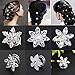 Imixlot Bridal Wedding Clear Crystal Swirl Hair Twists Coils Spirals Hair Pin Clip Accessories (pcak of 12) (#2)
