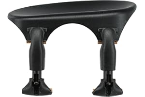 Barbada Wittner, barbada central (centrada) violín 1/8-1/16, plástico de alta tecnología, anatómicamente formada, probada contra alergias, con destornillador, negro, 253151