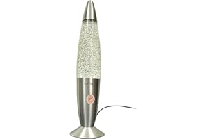 DIVAS SPIRITUAL Linx Glitter Lava Lamp: Mesmerizing Liquid Motion Lamp with Glitter for Home Decor (Siver Glitter Lava Lamp)