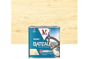 V33 Vernis bois extérieur Incolore mat - Vernis bateau - Protection extrême UV et sels marins - Résistance aux écarts de températures - Ecolabel - 1L