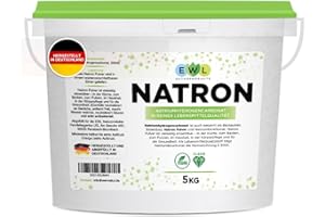‎EWL NATURPRODUKTE Natron Pulver Baking Soda 5kg I Deutsche Herstellung u. Abfüllung I Hochreine Lebensmittelqualität I Backpulver I Recyclefähiger, wiederverschließbarer Eimer