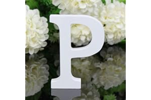 Freeas Dekorative Holz Buchstaben, hängende Wand 26 Buchstaben aus Holz Alphabet Wand Buchstaben für Kinder Baby Name Mädchen Schlafzimmer Hochzeit Geburtstag Party Home Decor-Briefe (P)