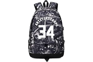Lorh's store Basketballspieler Star Antetokounmpo Ballspeicher leuchtender Rucksack Sportausrüstungdepositive multifunktionale Studentenbuchsack für Männer Frauen