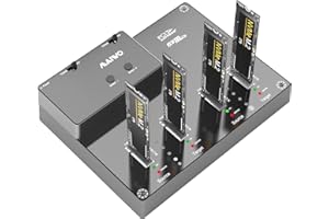 MAIWO 4 Bay M.2 NVME Docking Station, Tool-Free Type- C to NVME SSD Enclosure, Support Offline Clone duplicator and System Disk Clone Function (K3015P2)