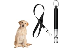 WQNNQW Sifflet Ultrason Chien Anti Aboiement,Sifflet Chien Rappel,avec Lanière Reconvient À Toutes Les Races De Chiens Noir