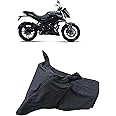 BABBLINGS Bajaj Pulsar N160 Cover Waterproof/Heavy Duty 100% Waterproof Body Cover For Bajaj Pulsar N160 / Easy To Clean Dust & Sun Protection + Belt With Lock, Black