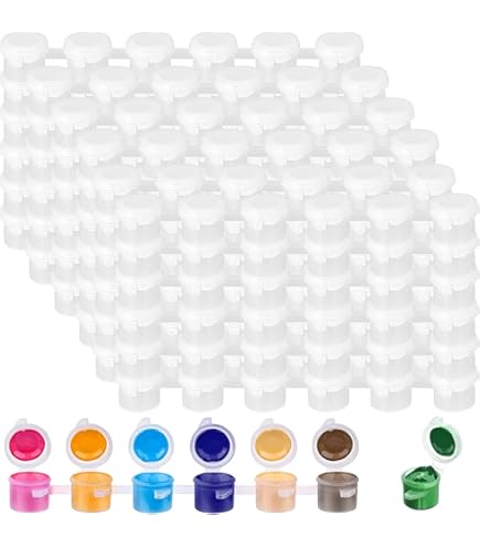 Jojomino 100 Strisce Di 600 Vasetti Vuoti Di Vernice Tazza Di - Foto 14