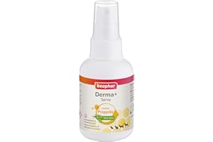 BEAPHAR – Spray Derma+ – Peaux abîmées & piqûres d’Insectes – Favorise la réparation de la Peau endommagée chez Les Animaux – Au Propolis et à l’Aloe Vera – pour Tous Les Animaux – 75 ML