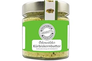 Odenwälder Lebensmittel - Premium Kürbiskernbutter mit echten Kürbiskernen - hochwertige Kürbiskern Butter - Made in Germany - 150 g