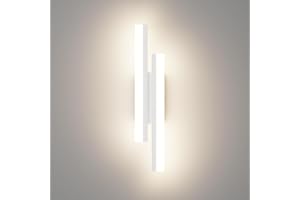 Klighten Applique da Parete LED Interno 40cm, 12W 850LM Lampada da Parete Decorative Mordern, Lampada Muro per Camera da Letto, Soggiorno, Scala, 110-240V, Bianco Neutro 4000K, Bianco