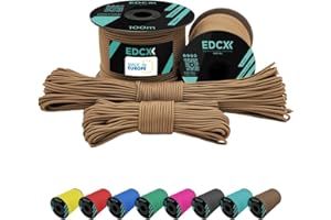 EdcX 2 mm Nylon Paracord 275 (15, 30, 50 And 100 m)– 100% Nylon Rope, 3-Strand Cord, Nylon Cord 2 mm in Many Colours (Tan, 30 m)