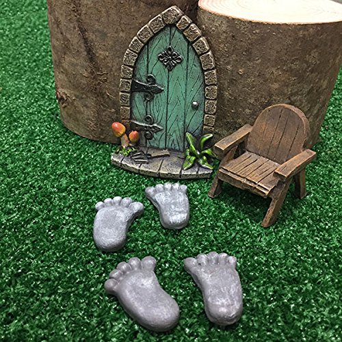 Fairy Garden UK Mini Füße Stepping Stones 10 Paar Miniatur Home Decor – Elfe Fee Pixie Hobbit Zauberhafte Geschenkidee – Höhe 3 cm - 3