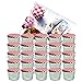 Produktbild MamboCat 25er Set Sturzglas 230 ml Marmeladenglas Einmachglas Einweckglas To 82 rot karierter Deckel incl. Diamant-Zucker Gelierzauber Rezeptheft