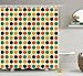 Produktbild JAKE SAWYERS Polka Dots Home Decor Collection, Polka Dots in Nostalgic Funky Vibrant Colors Decimal Points Flecks Boho Illustration, Polyester Fabric Bathroom Shower Curtain, 75 inches Long, Multi