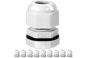 Dawenur 10 Stück Kabelverschraubung PG11 Kabeldurchführung Wasserdicht PG Verschraubung Verstellbaren Kabelverschraubungen für Outdoor Garten Schaltkasten Abzweigkasten