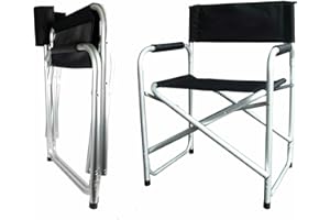 Hyfive Administration Président de Pliage en Aluminium avec siège Noir Bras Camp