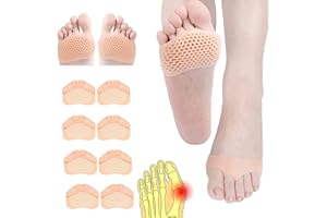 HELOVGE 8pcs Almohadillas metatarsianas de Silicona, unisex, Plantillas para pies, ampollas, dolor en el antepié