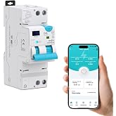 TONGOU Superimmunized Differential Switch WIFI/TUYA App, Auto Rearmable | TONGOU Smart RCBO/1P+N, 230vac Auto Re-On, Smart Re