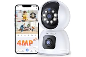 YESYAMO 2.5K 4MP Caméra Surveillance WiFi Intérieure 360°, Caméra Bébé/Animaux avec WiFi 2.4G/5G, Vision Nocturne Intelligente, Détection de Personne et Suivi Auto, Audio Bidirectionnel