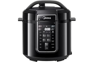 Midea Olla Eléctrica 9 en 1, 12 Preajustes Instantáneos, Antiadherente, Arrocera, Cocción Lenta, Vapor de Acero Inoxidable, 6 Cuartos