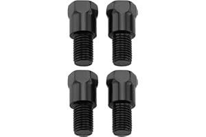 be in your mind 4pcs M10 32mm Adaptateur de Montage Rétroviseur de Moto RH et LH 10mm à 10mm Vis de Réglage Hauteur de Filetage Guidon Raccord de Rétroviseur Boulons à Filetage Inversé pour Motos