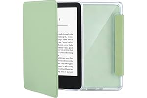 DEESOOCO Funda para Kindle 11.ª generación 2024/2022, Transparente y Suave para Kindle de 6 Pulgadas, Protectora magnética de PU con función de suspensión/activación automática y Inteligente (Verde)