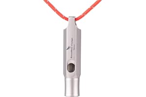 iBasingo Titanium Whistle Emergency Survival Safety Whistles with Lanyard Loud for Outdoor Camping Hiking Coaches Training Sports Keychain Whistle Signaling Tool