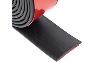 KIKERIKE Neoprene Rubber Strips Self Adhesive Sheets, Rolls & Strips with Adhesive Backing Rubber Pads Self Stick Seal Gasket Tape for Matting Padding 25mm(W) x 1.6mm(T) x 3.05m(L)