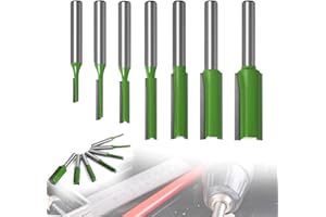 CHENYU 7 Stück Nutfräser 6mm Schaft Fräser-Set für die Holzbearbeitung Klinge Aus Yg8-Legierung Nutfräser Oberfräse Zubehör Verschiedene Größen Wird zum Nuten Und Ausgraben Von Holz Verwendet